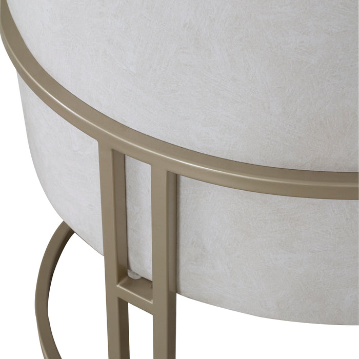 Butaca Viena Velvet Blanco,Champaña