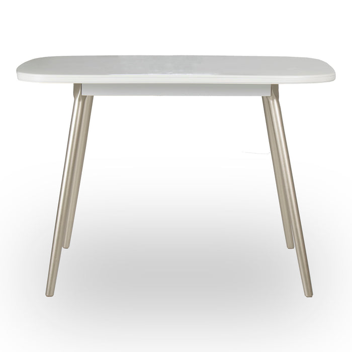 Comedor 4 Puestos Oslo Velvet Crudo, Champaña Poliuretano