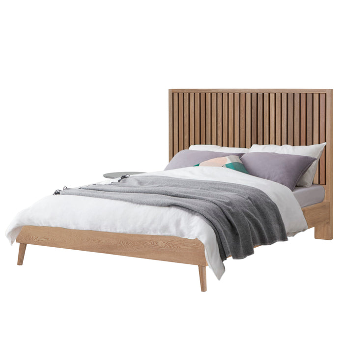 Cama Full Cavani Natural, Gris Plomo