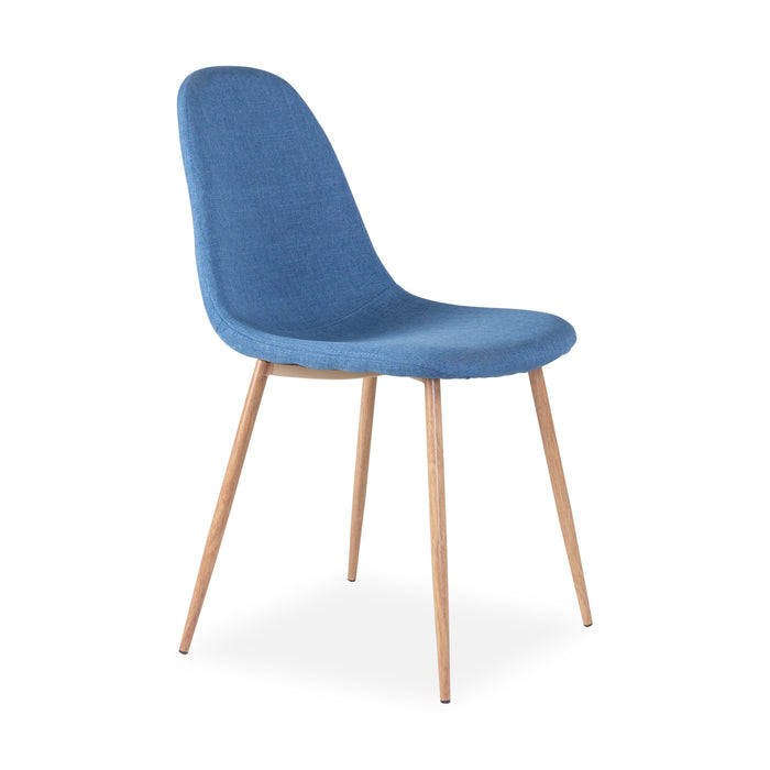Comedor 4 Ptos Harrison Lino Natural, Azul