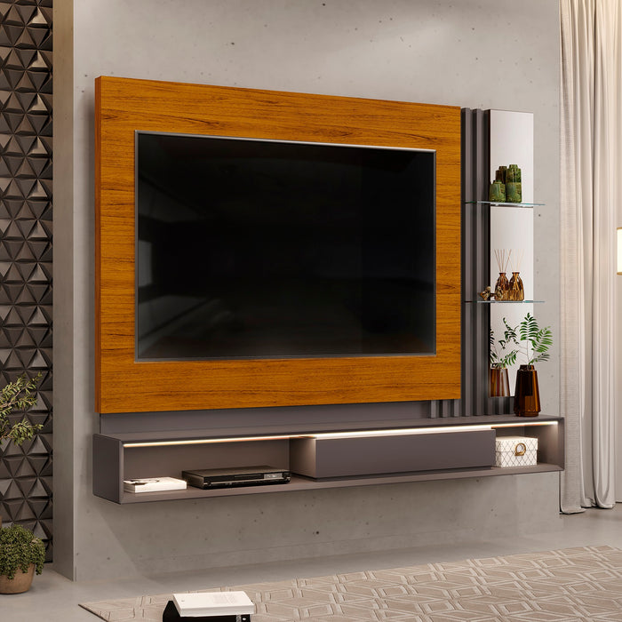 Panel Tv Noah Gris Plomo, Almendra