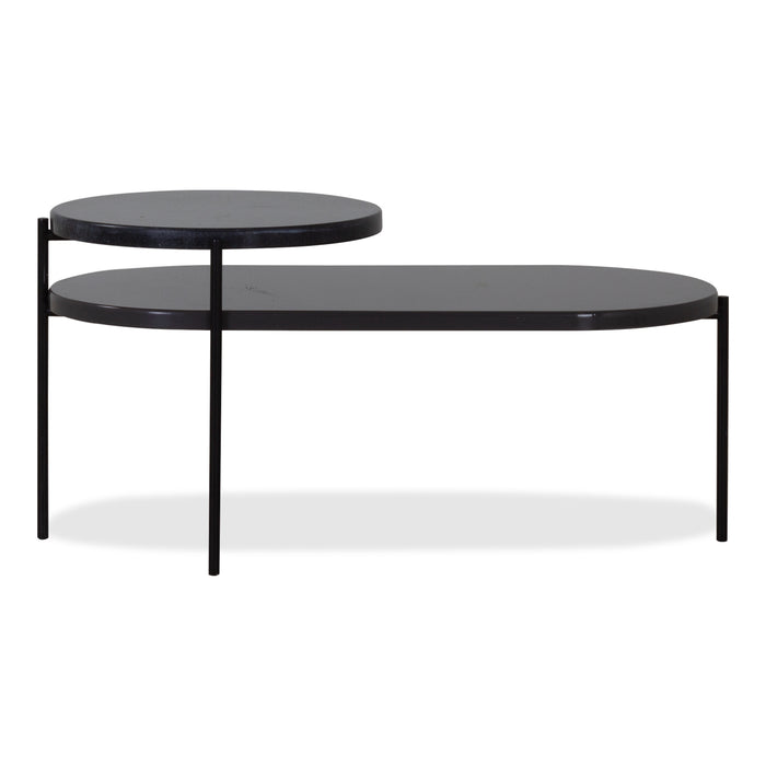 Mesa De Centro Venus Marmol Negro, Gris