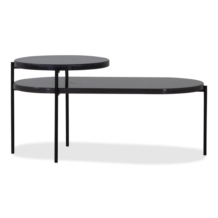 Mesa De Centro Venus Marmol Negro, Gris