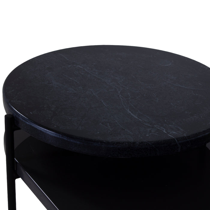 Mesa De Centro Venus Marmol Negro, Gris