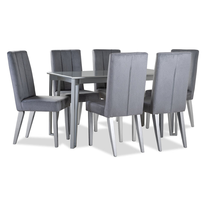 Comedor 6 Ptos Barton Ibiza Plomo, Plata