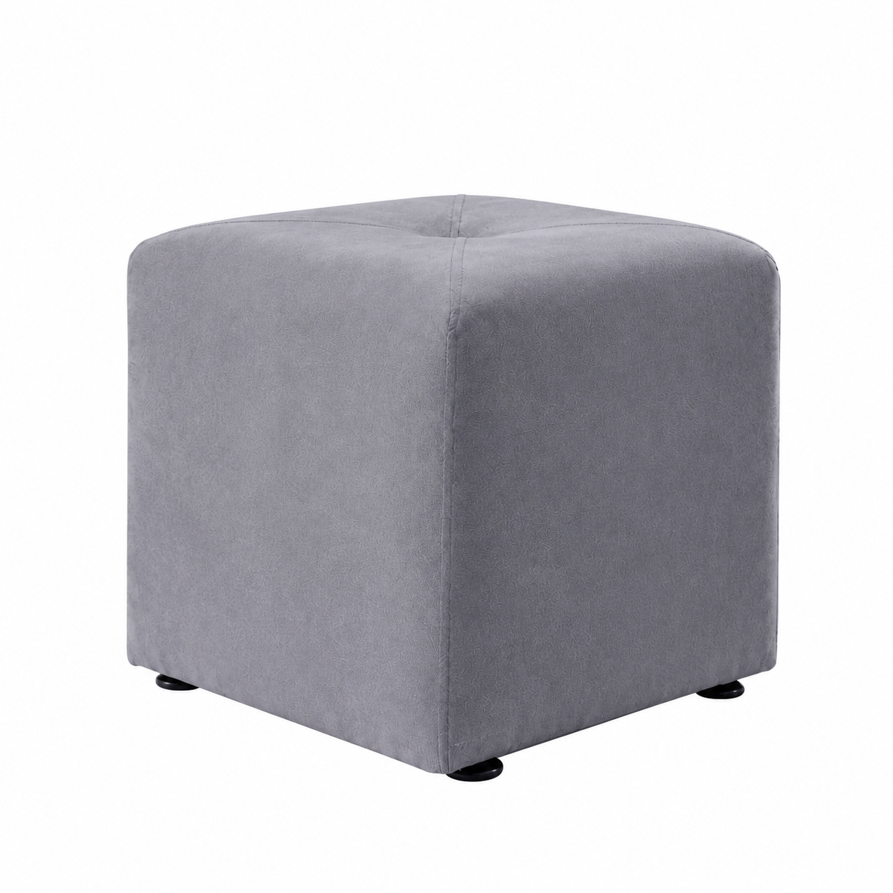 Puff Omega Microfibra Gris
