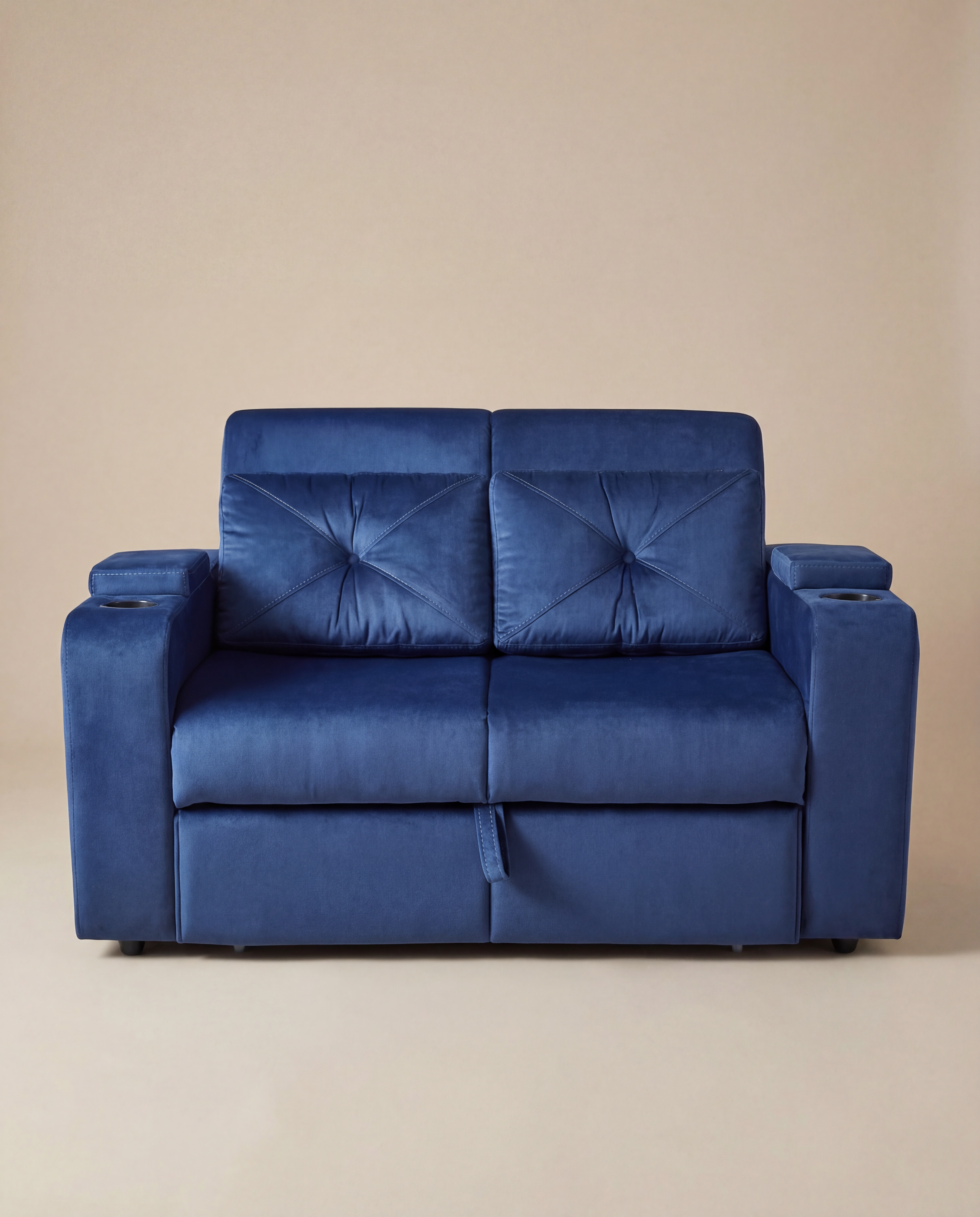 Sofá Cama Boston Velvet Rich Azul