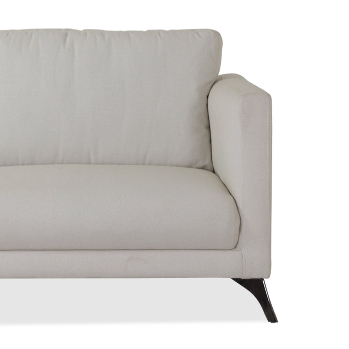 Sofá chaise longue de diseño de pana color crudo 3-4 plazas PANAM