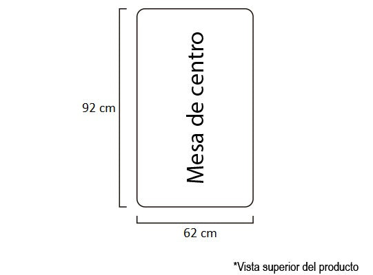 Mesa De Centro Kansas Plata Premium Poliuretano