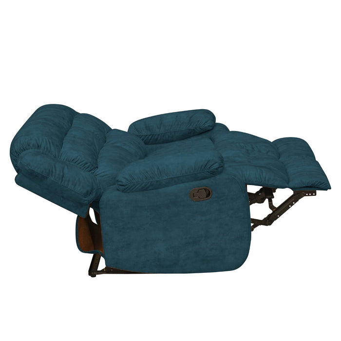 Sofá Reclinable 2 Puestos Nico Velvet Indigo