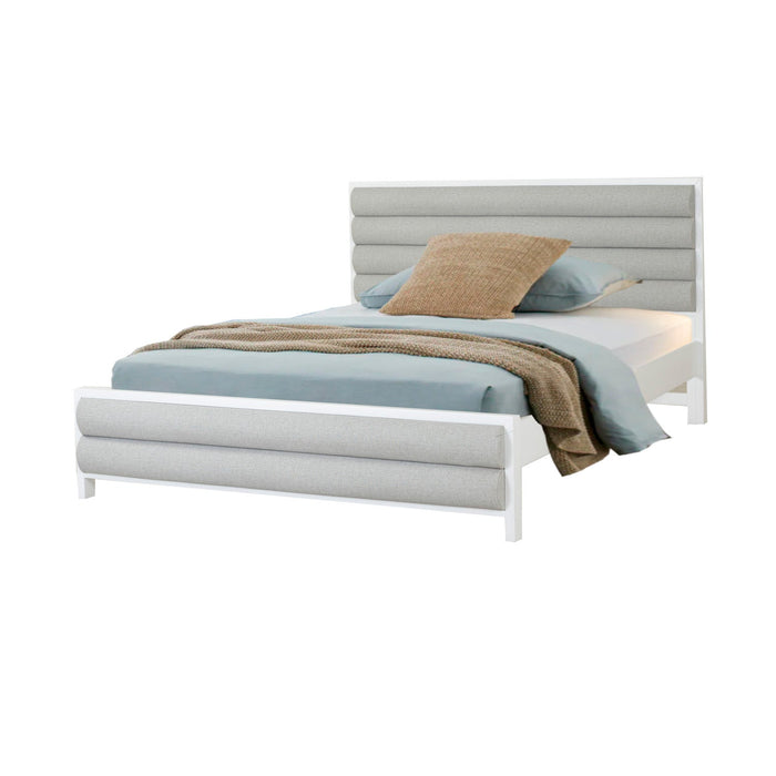 Cama Doble Queen Amoreto Eurolino Gris,Plata