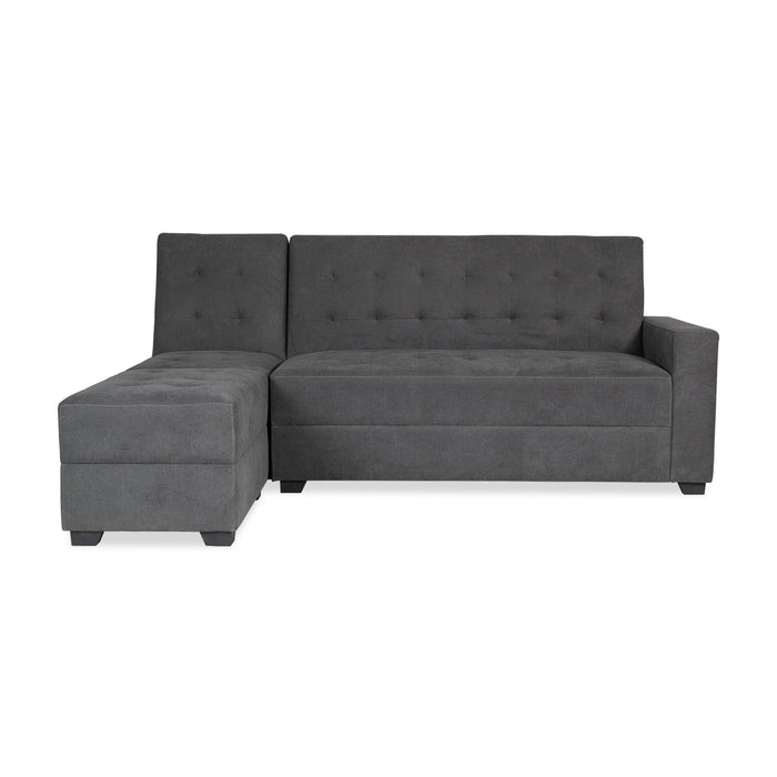 Sala cama Metz Microfibra Dorsey Plomo, Negro