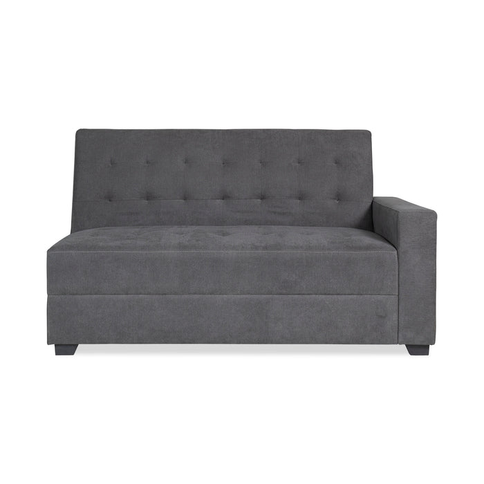 Sala cama Metz Microfibra Dorsey Plomo, Negro