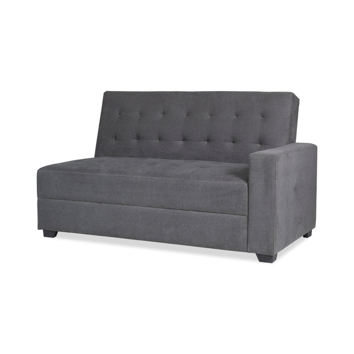 Sala cama Metz Microfibra Dorsey Plomo, Negro