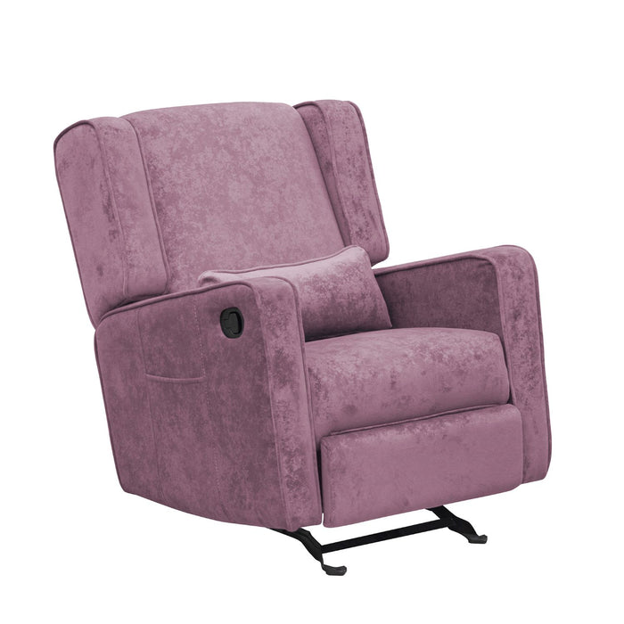 Silla Reclinable Viena Lino Mecedora Lavanda