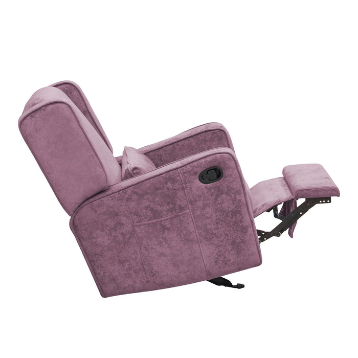 Silla Reclinable Viena Lino Mecedora Lavanda