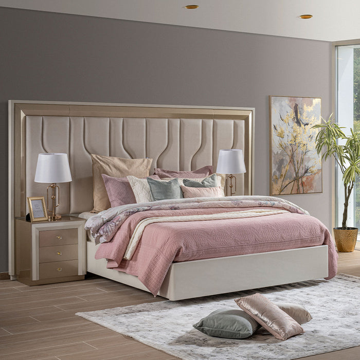 Recámara King Barrett Beige Perla,Champaña