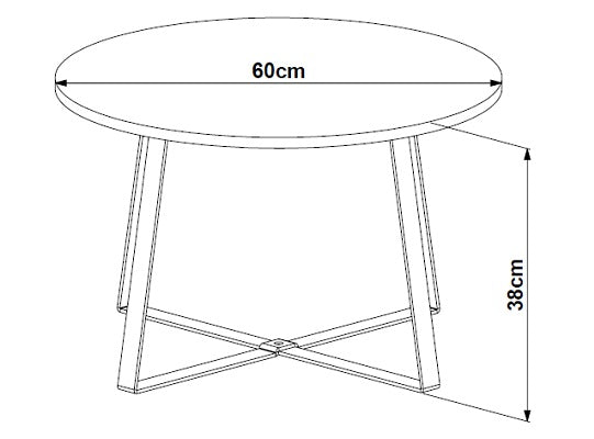 Mesa De Centro Lilo Natural, Dorado