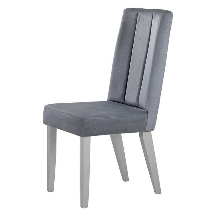 Comedor 4 Puestos Barton Velvet Plomo