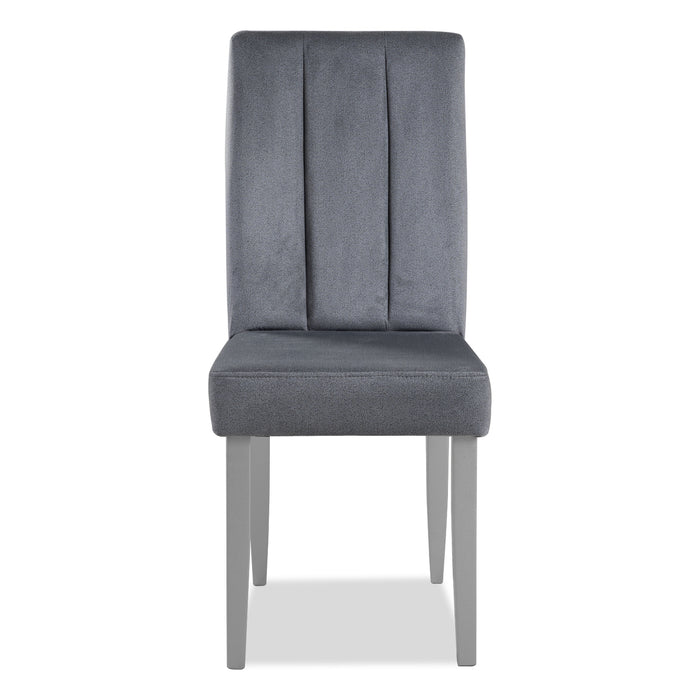 Comedor 4 Puestos Barton Velvet Plomo