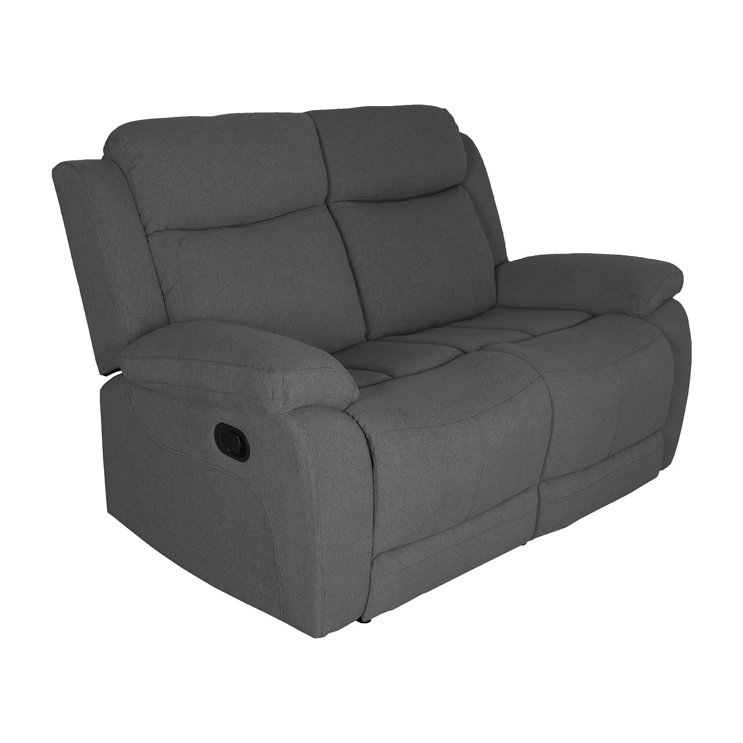 Sofá 2 Puestos Reclinable Conny Gris Oscuro