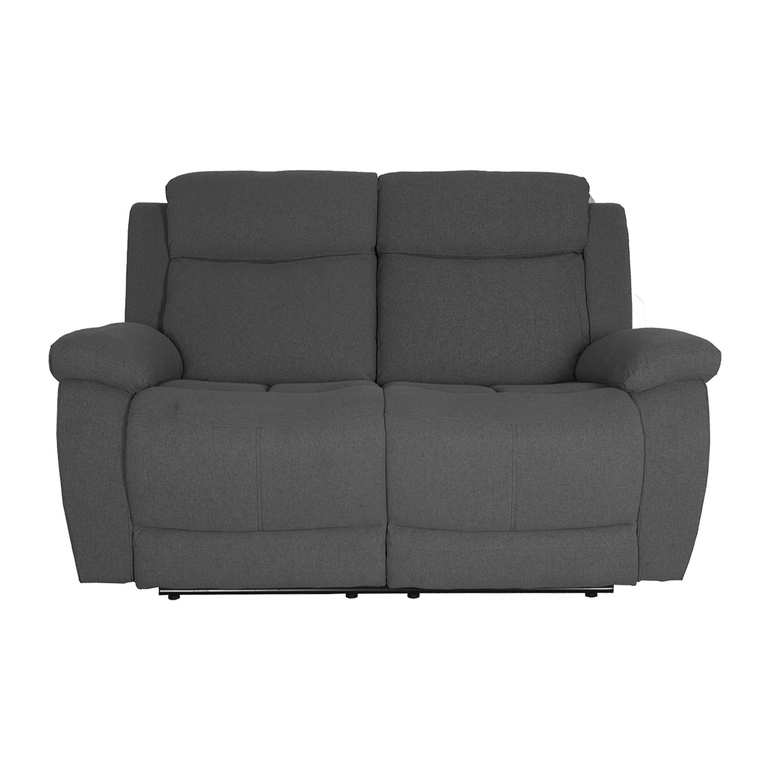 Sofá 2 Puestos Reclinable Conny Gris Oscuro