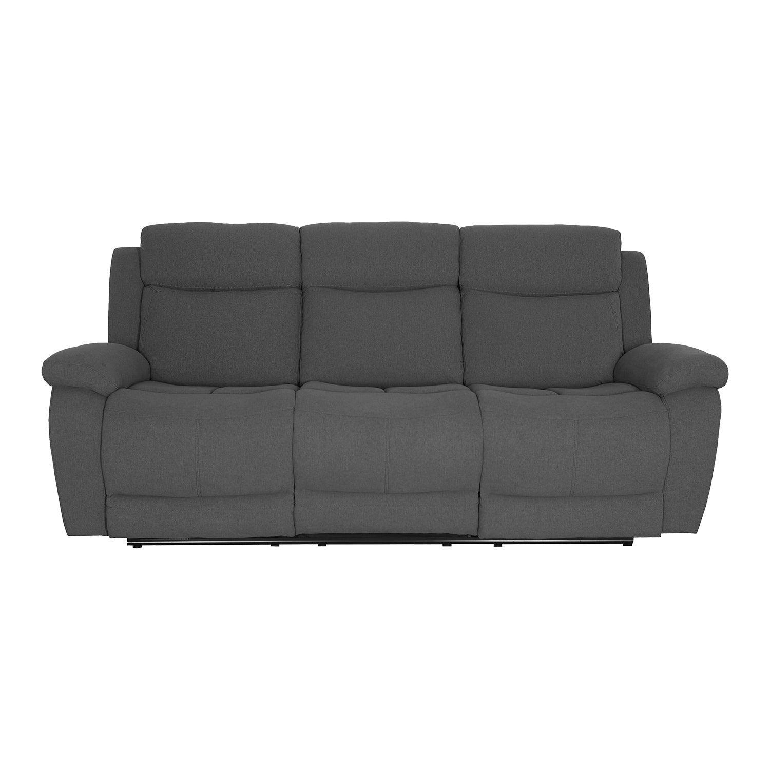 Sofá 3 Puestos Reclinable Conny Gris Oscuro