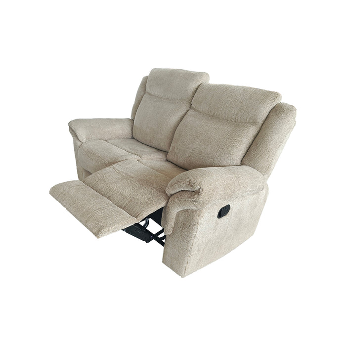 Sofá Reclinable 2 Ptos Angello Beige