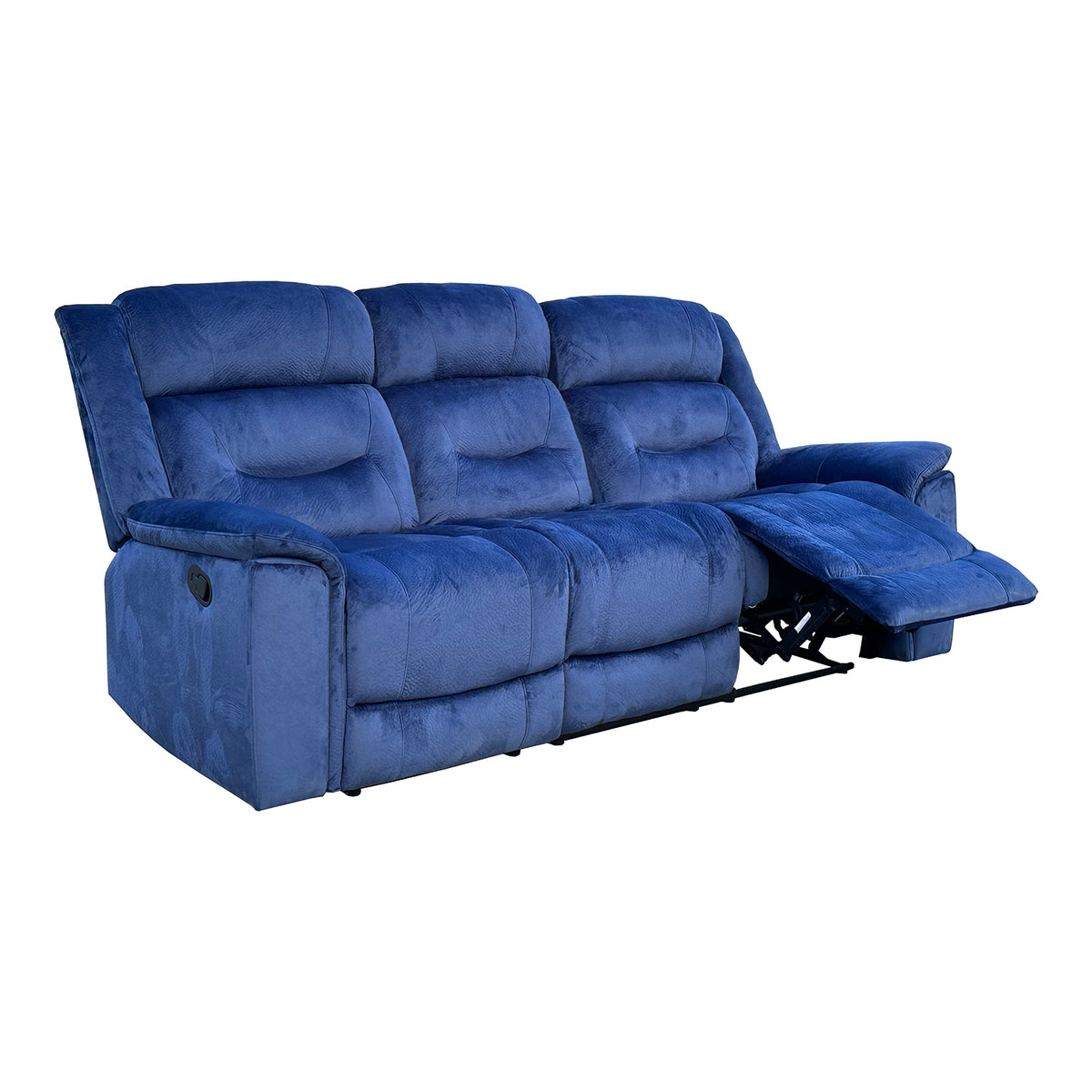 Sofá 3 Ptos Reclinable Apolo Azul