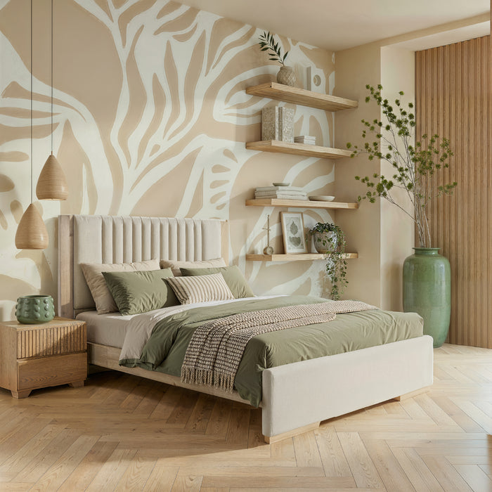 Cama Full Moscu Natural, Marfil