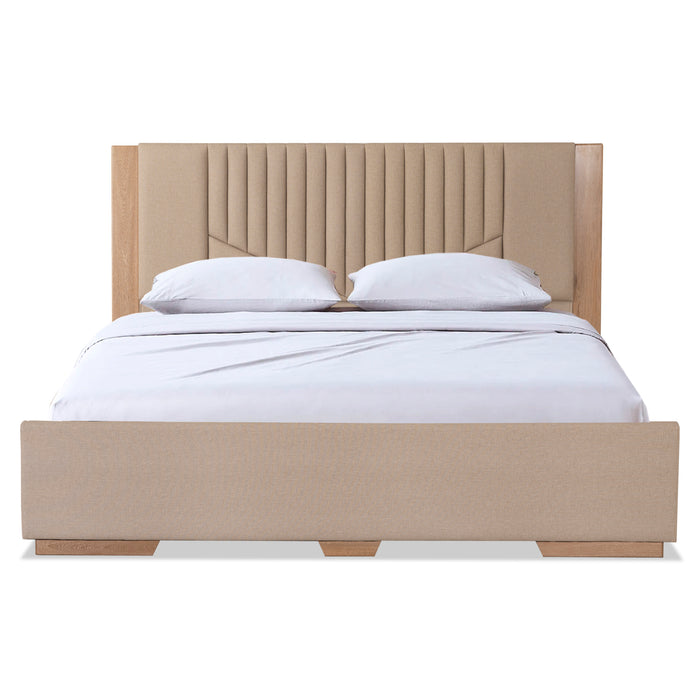 Cama King Moscu Marfil, Natural
