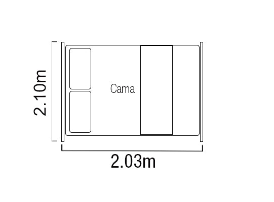 Cama King Moscu Marfil, Natural