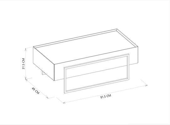 Mesa De Centro Loft  Olivo, Negro