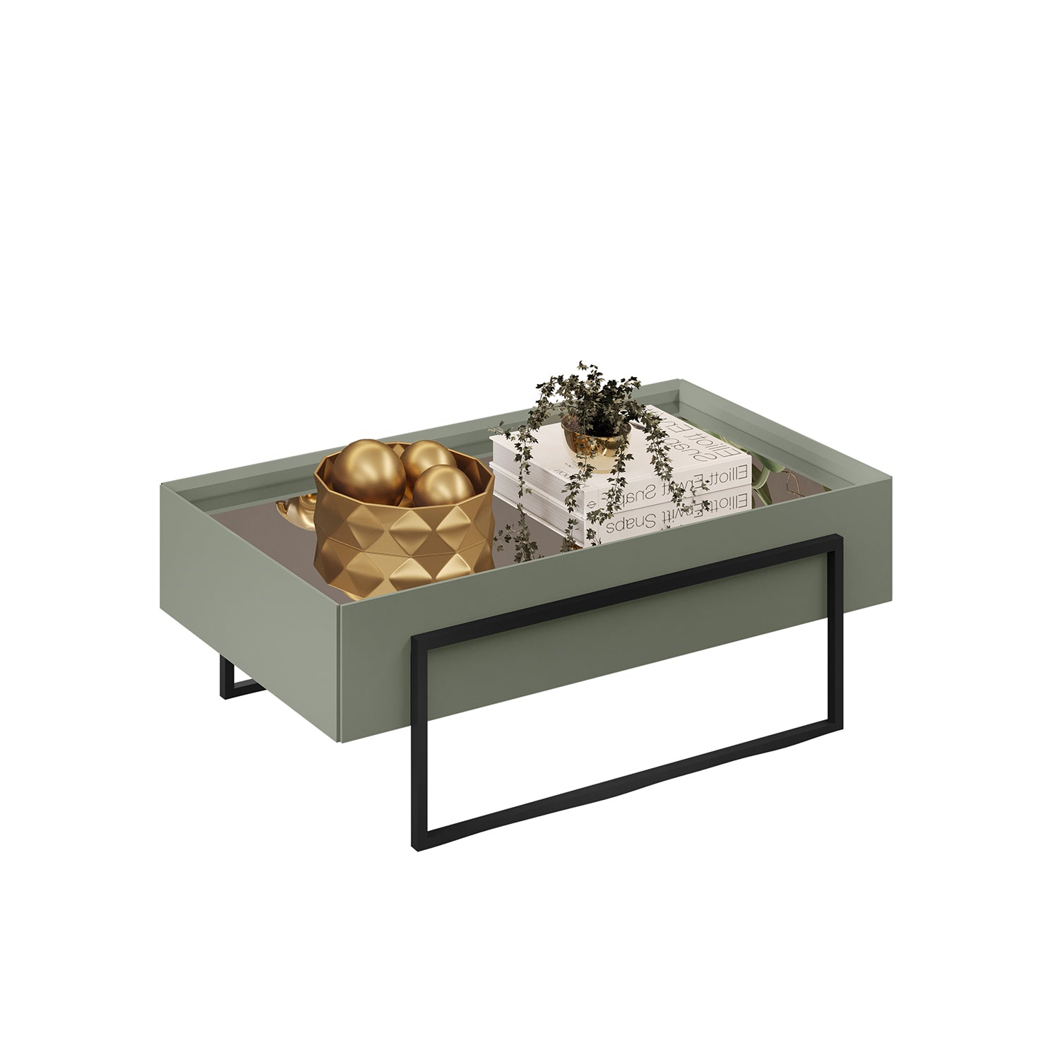 Mesa De Centro Loft  Olivo, Negro