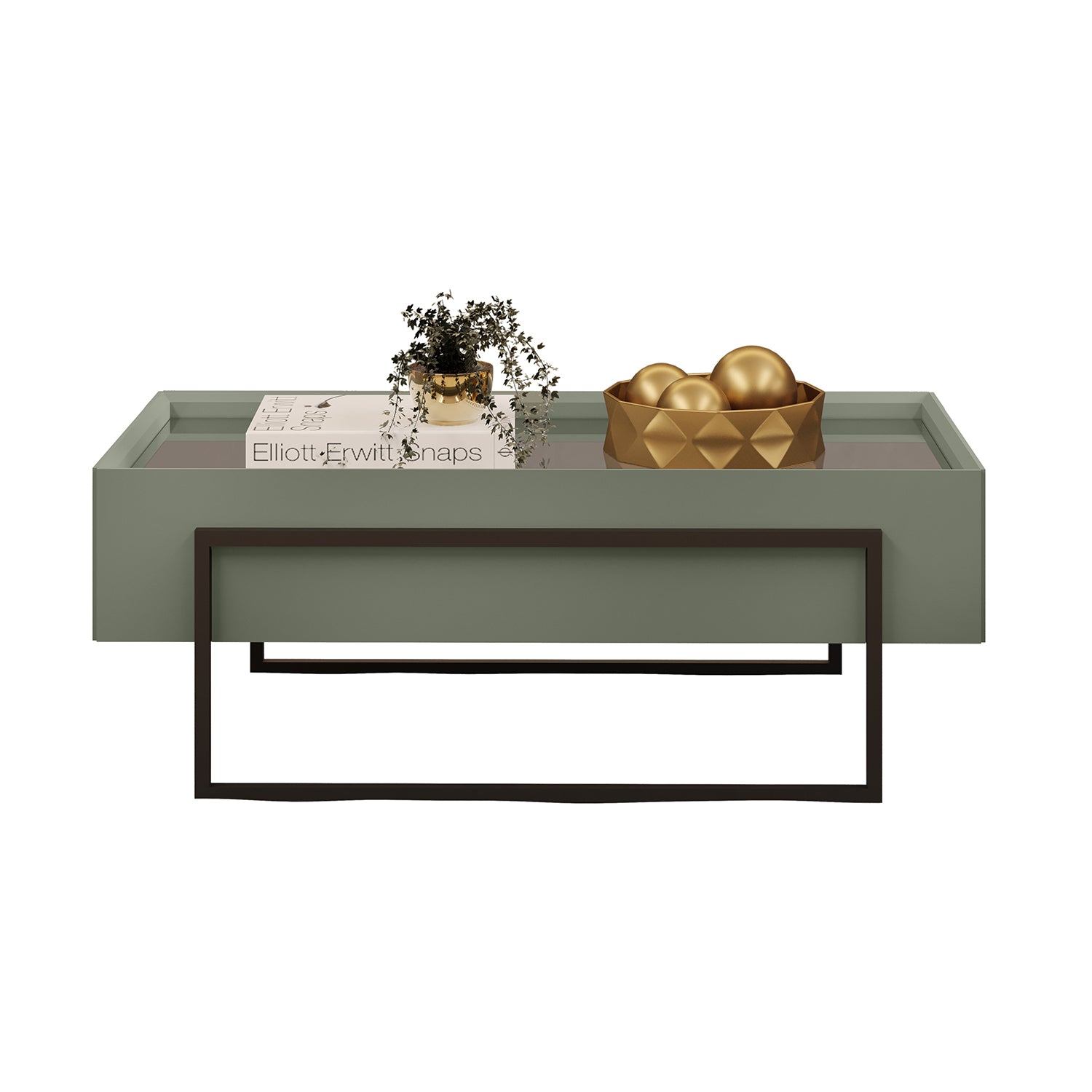 Mesa De Centro Loft  Olivo, Negro
