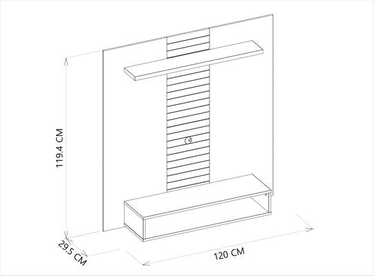 Panel De Tv Nixi Natural, Off White