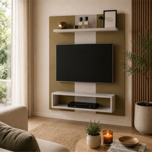 Panel De Tv Nixi  Blanco Perla,Champaña