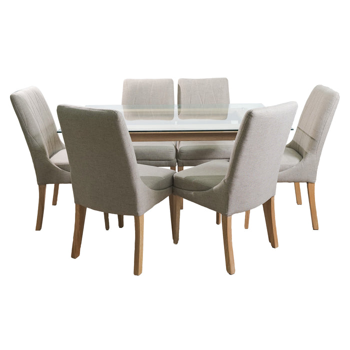 Comedor 6 Puestos Ivory Rihanna Natural