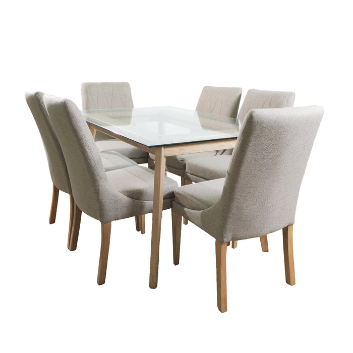 Comedor 6 Puestos Ivory Rihanna Natural