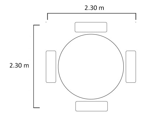 Comedor 4 Puestos Quina Beige, Negro