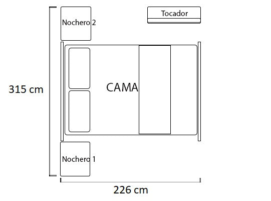 Cama Queen Toledo Marfil, Natural