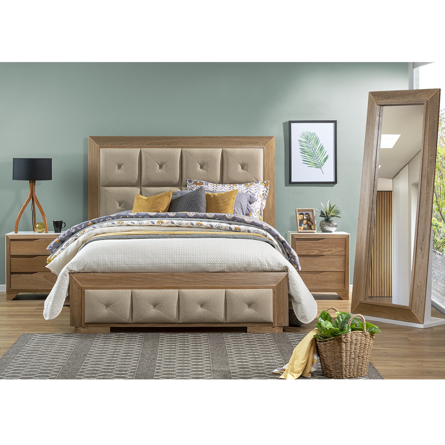 Cama Queen Toledo Marfil, Natural