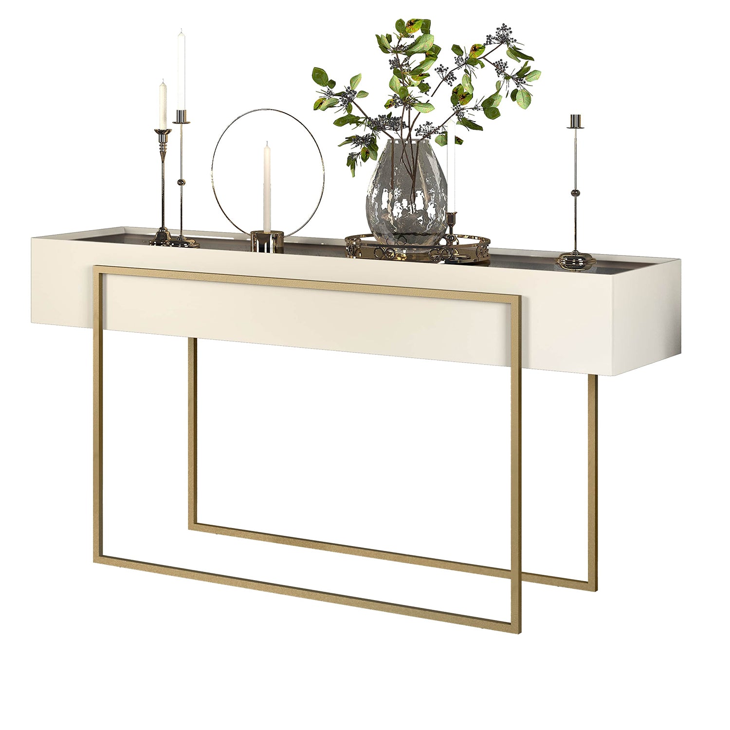 Consola Loft Off White, Champaña