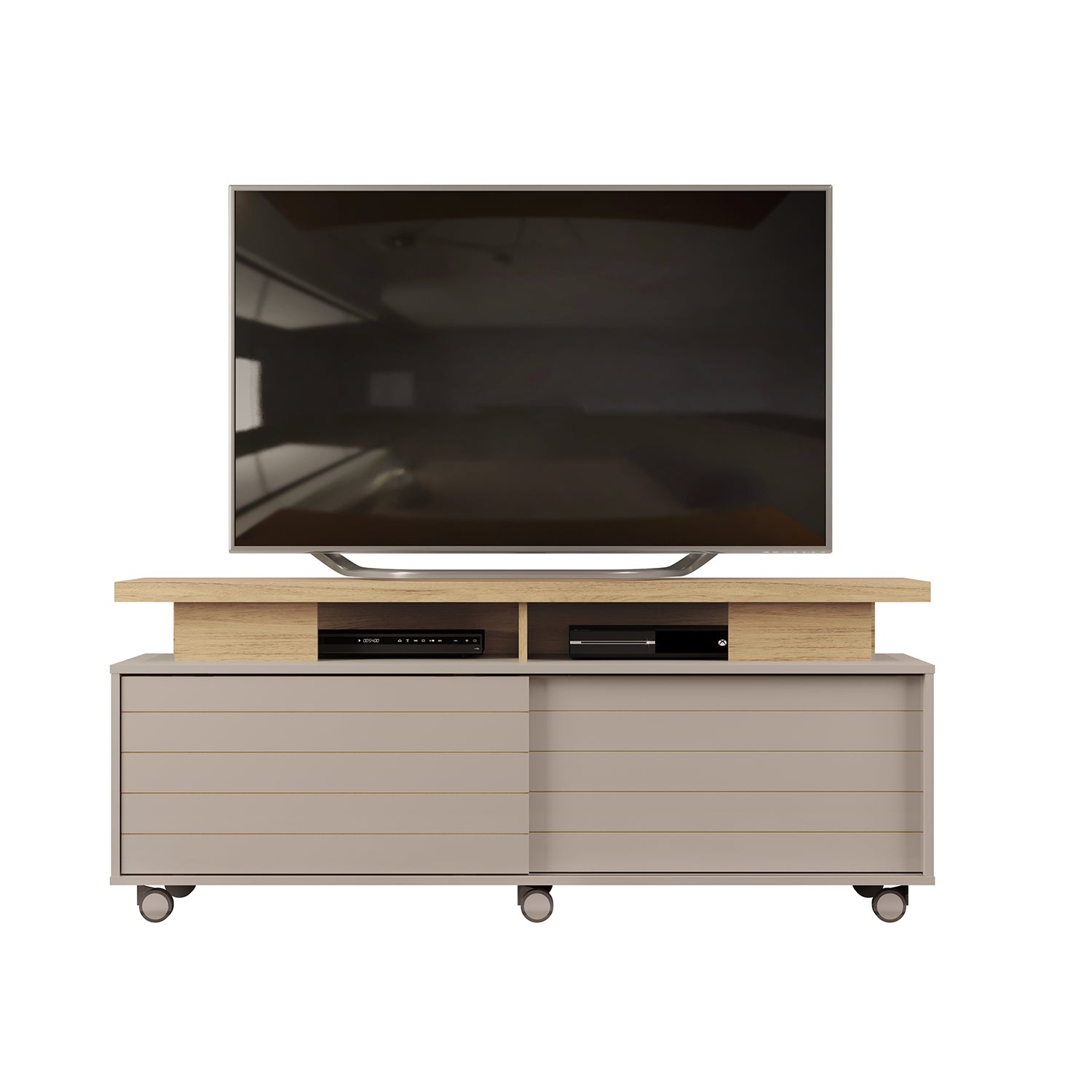 Mesa de Tv Barton Natural, Gris