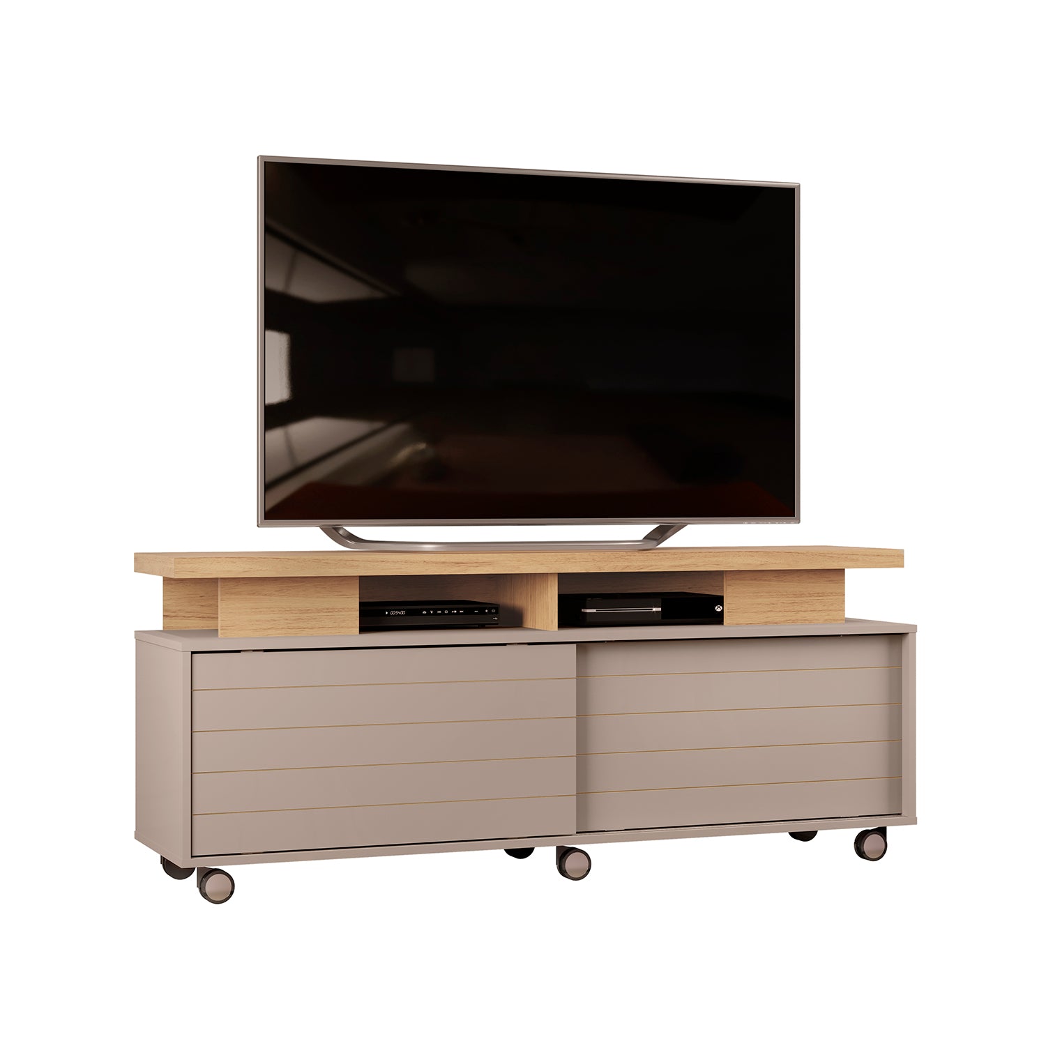 Mesa de Tv Barton Natural, Gris