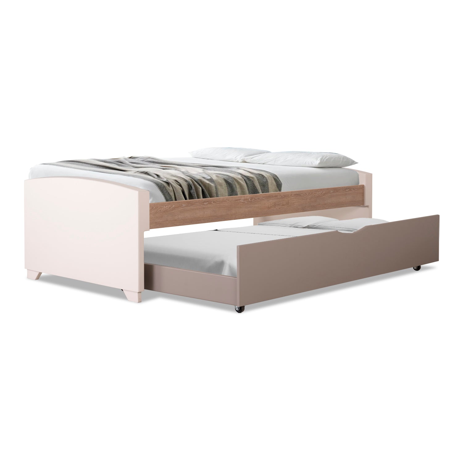 Cama Auxiliar Dúplex Emma Off White, Natural Y Taupe