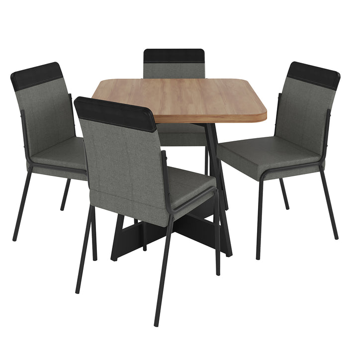 Comedor 4 Puestos Aliss Negro