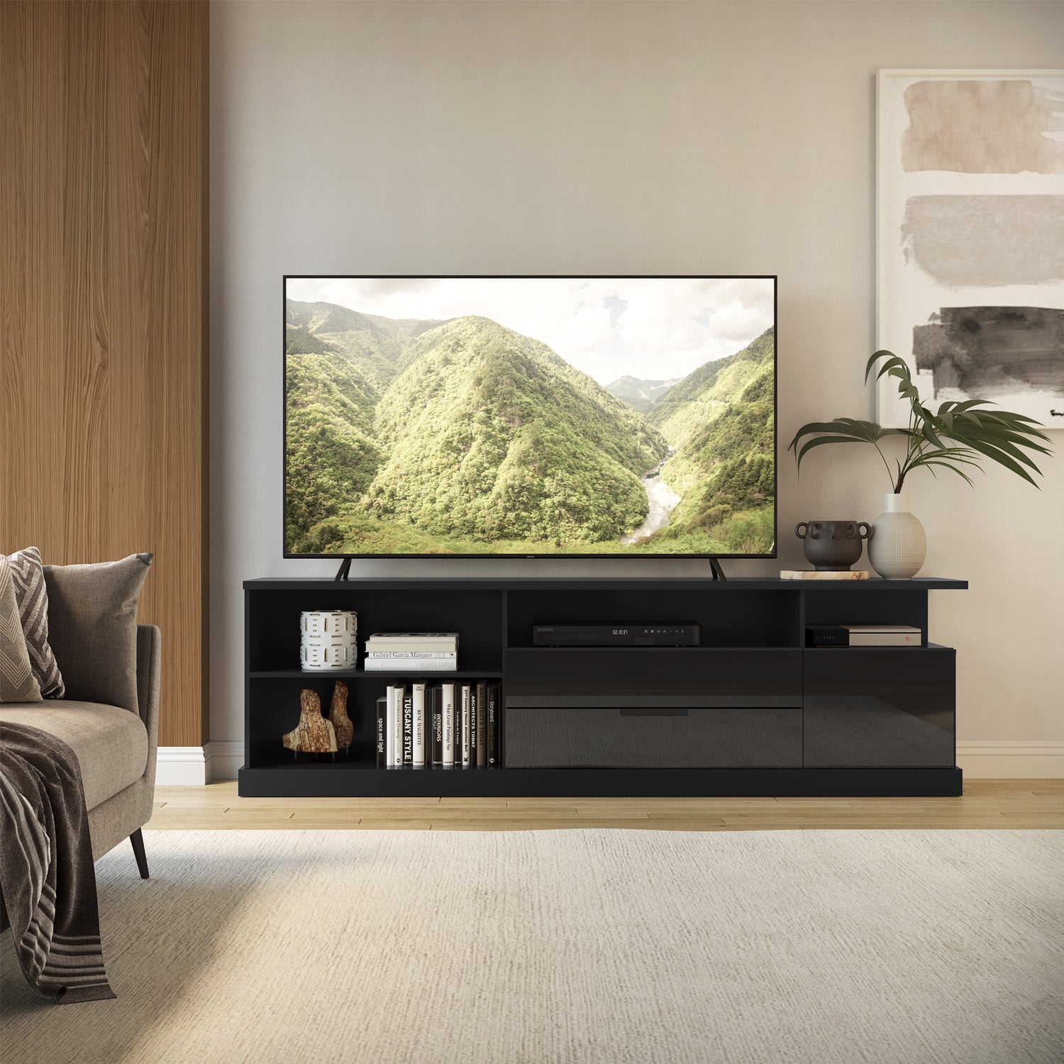 Mesa de Tv Montecarlo Negro