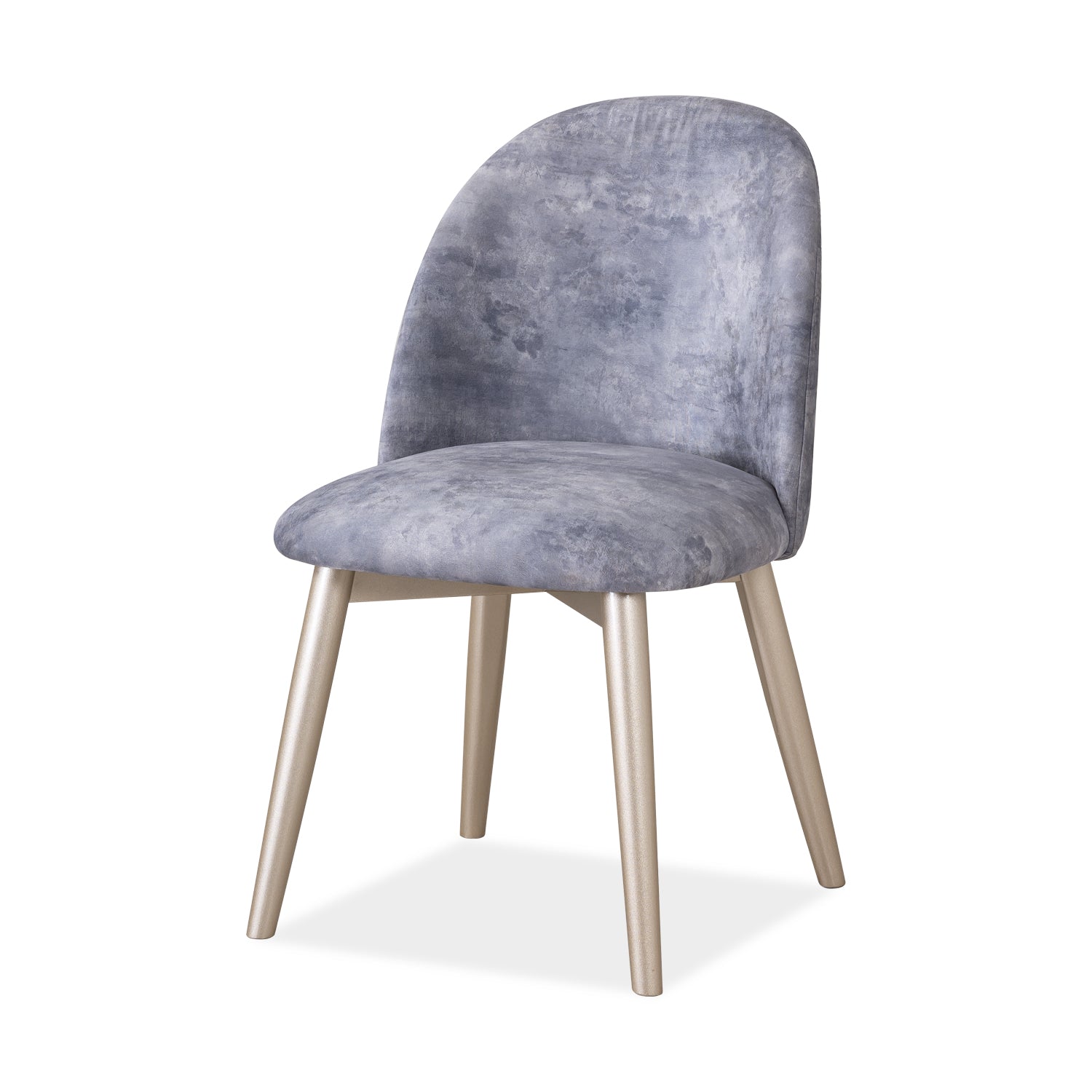 Comedor 4 Puestos Oslo Velvet Atica Plata, Champaña