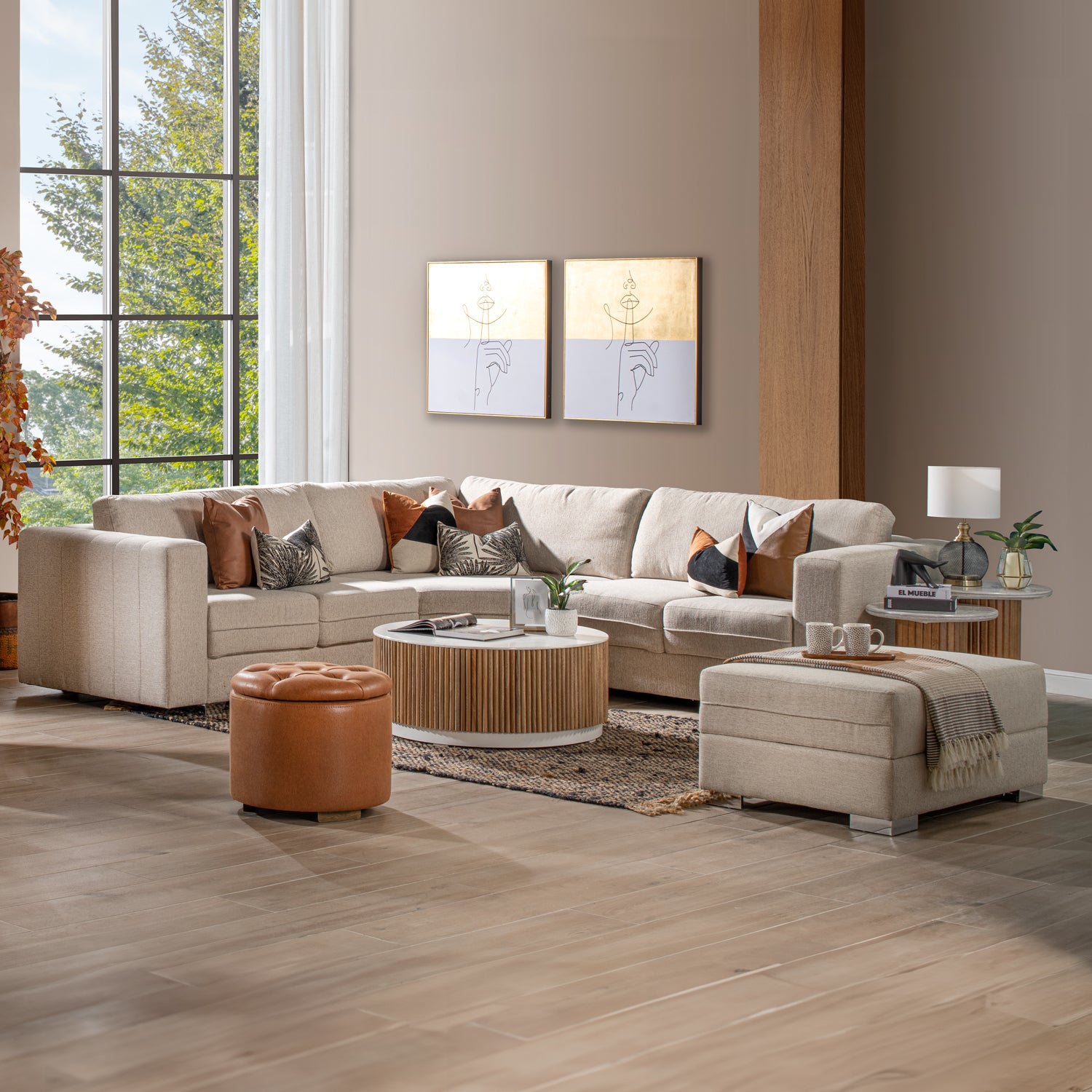 Sala Rinconera Ivory Lino Crudo